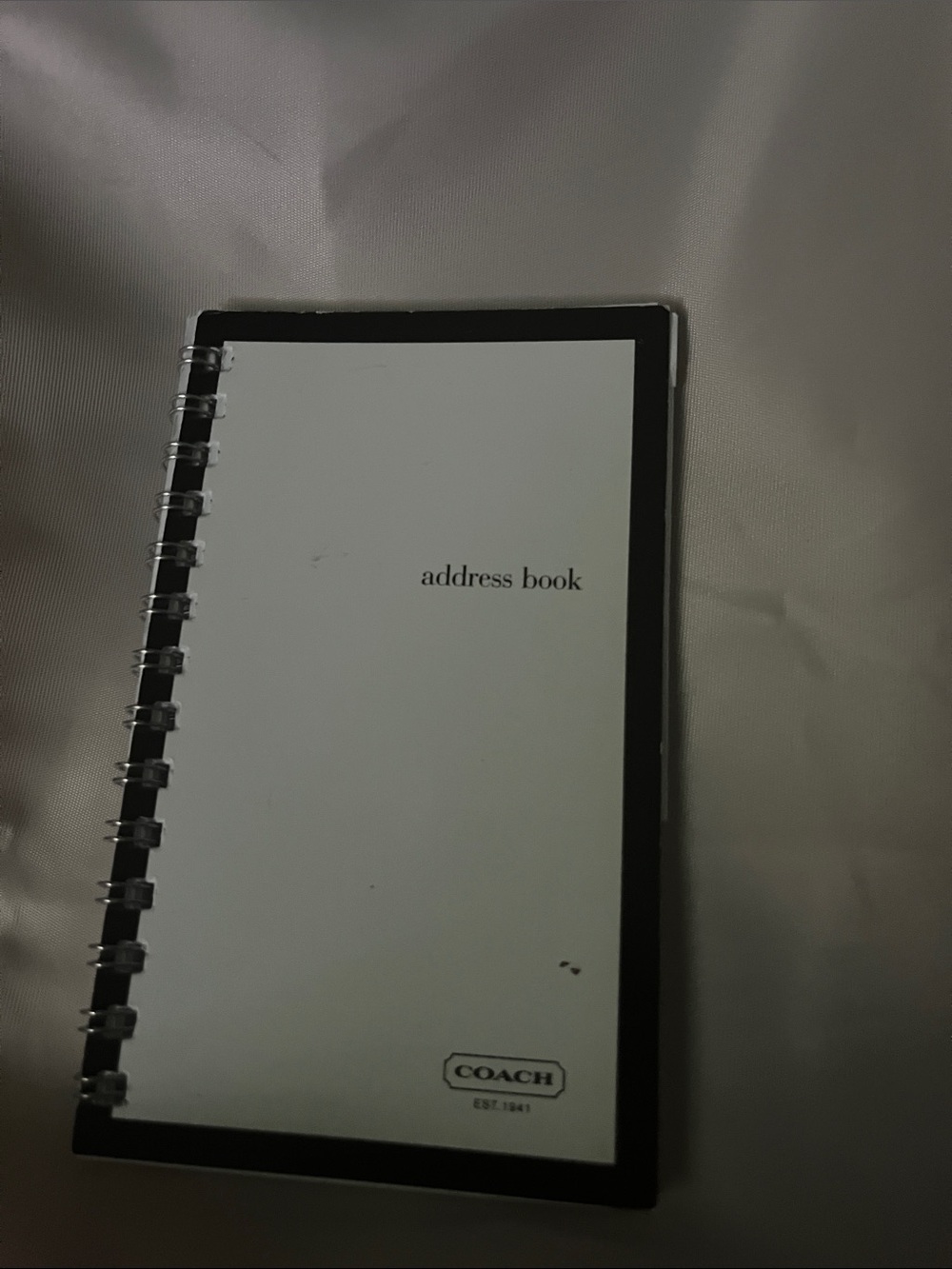 NEW COACH LARGE VINTAGE ADDRESS BOOK AGENDA *VERY RARE* 6x8 REFILL WHITE BROWN